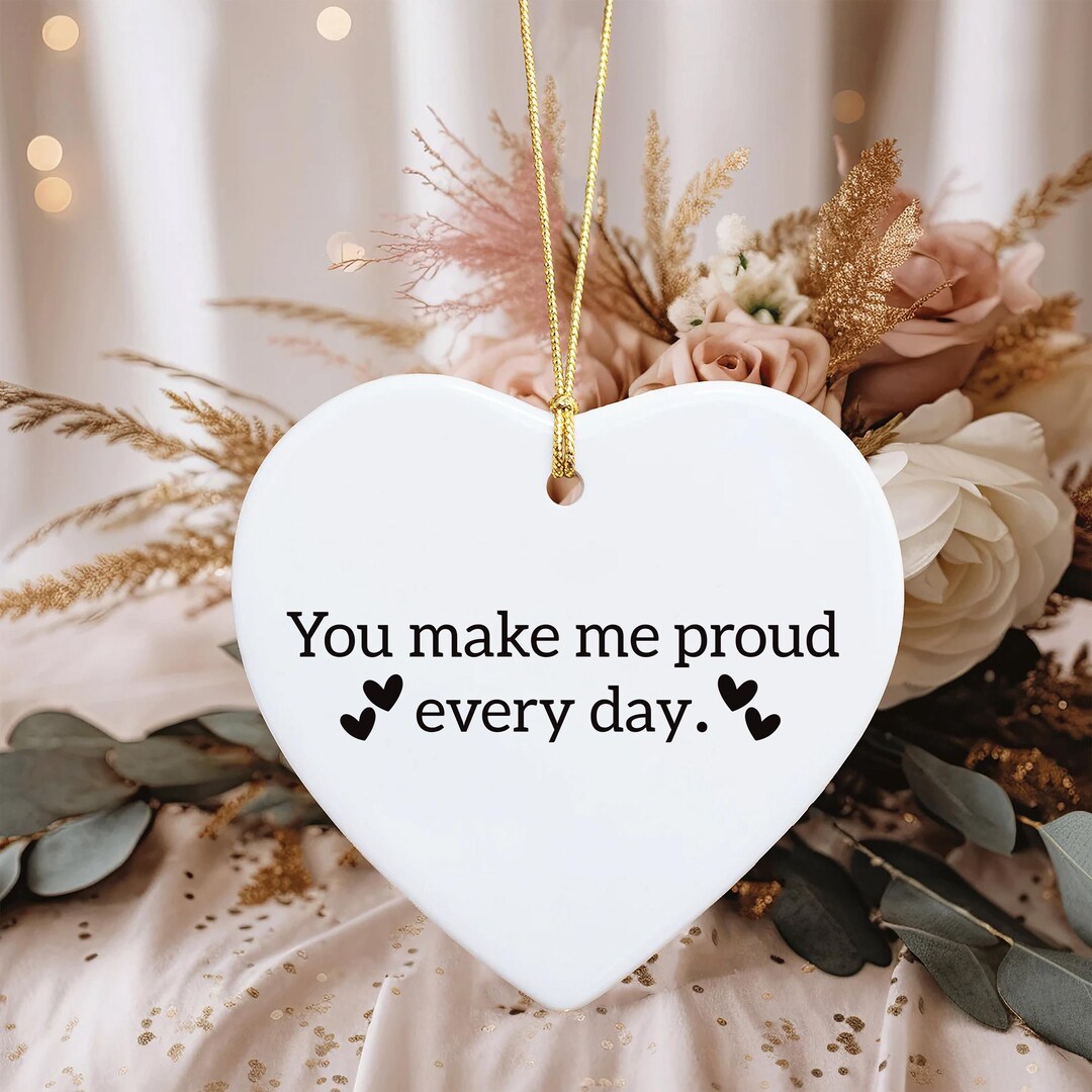 Custom You Make Her Proud Every Day Ornament, Ceramic Keepsake for Loss ...