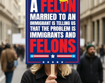 Democracy Has No Kings Protest Sign, Anti-Trump Resistance Political Activist Protest Poster,  Resist Fascism Rally Sign