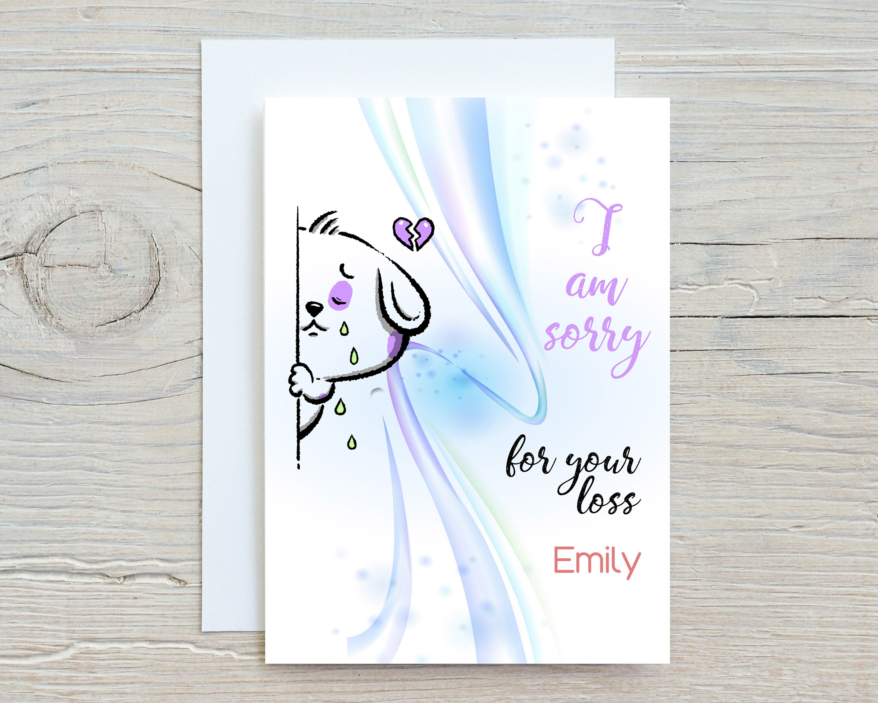 Personalised Sorry Card I am Sorry for Your Loss Card / Etsy