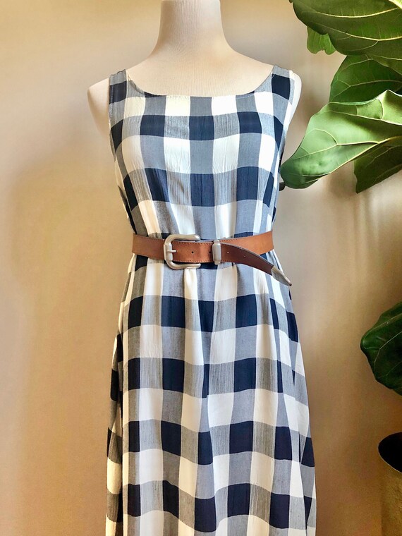 gingham maxi dress