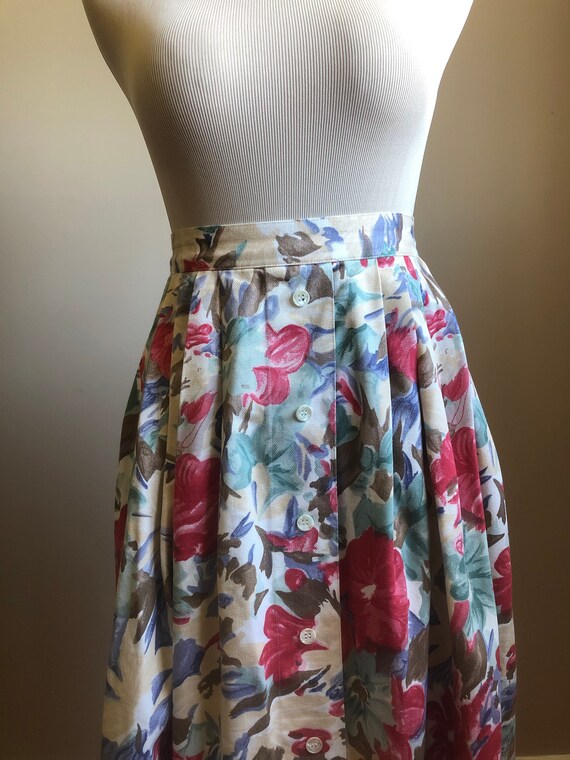 botanical midi skirt