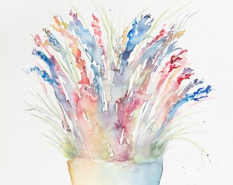 Vase of flowers - original watercolour