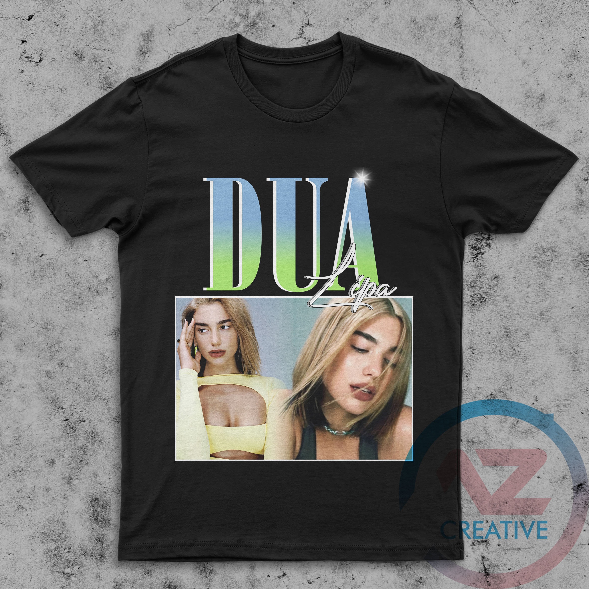 Discover Maglietta Dua Lipa Rap Hip Hop 90s Retro Vintage Pop Music RnB T-Shirt Uomo Donna Bambini