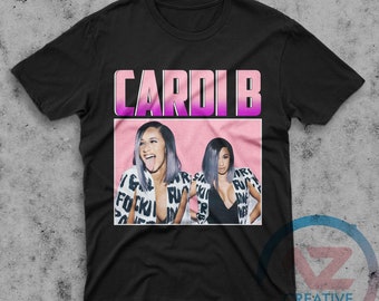 Cardi B Shirt Vintage Homage Throwback 90s Retro Rapper Retro T Shirt Cardi B clothing adult unisex Birthday Gift Shirt