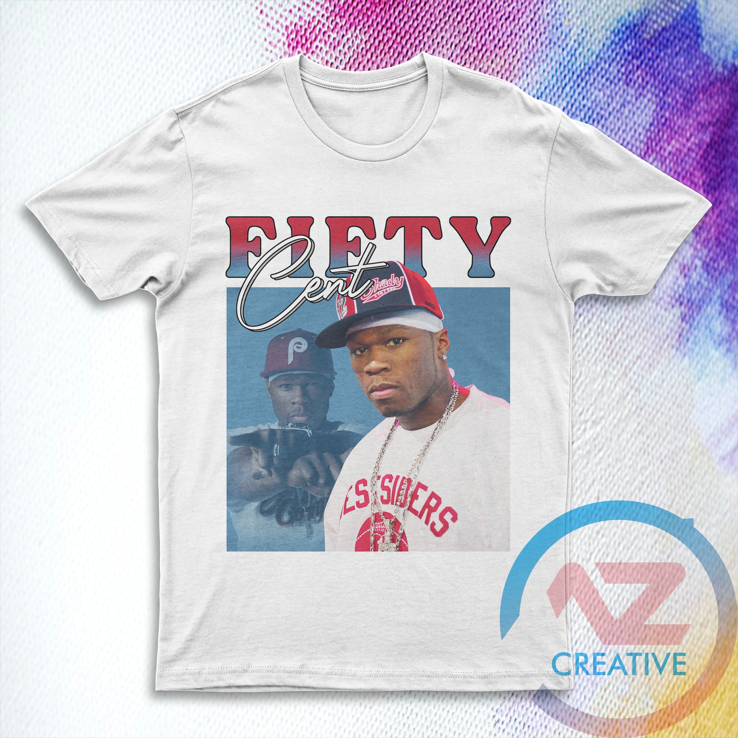 50 Cent Shirt Bootleg Rap Tee Short-sleeve Unisex Vintage Style T 