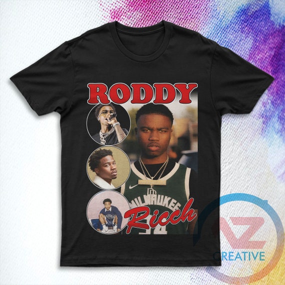 Roddy Ricch Shirt Bootleg Rap Tee Short-sleeve Unisex Vintage Style T-shirt  Roddy Ricch Unisex T-shirt Birthday Gift -  Denmark