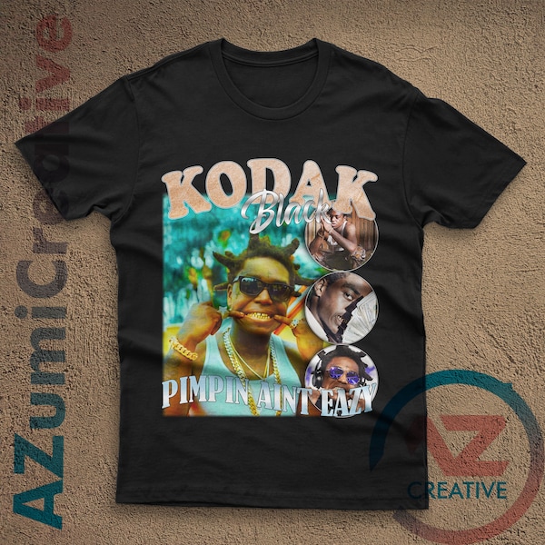 KODAK BLACK Shirt Vintage 90s Kodak Black Inspired style Hip Hop Rap Shirt Kodak Black Retro Aesthetic Birthday Gift New Men Women T-Shirt