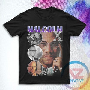 Malcolm X Shirt Bootleg Rap Shirt | Short-Sleeve Unisex Vintage Style T-Shirt |  Civil Rights Tee