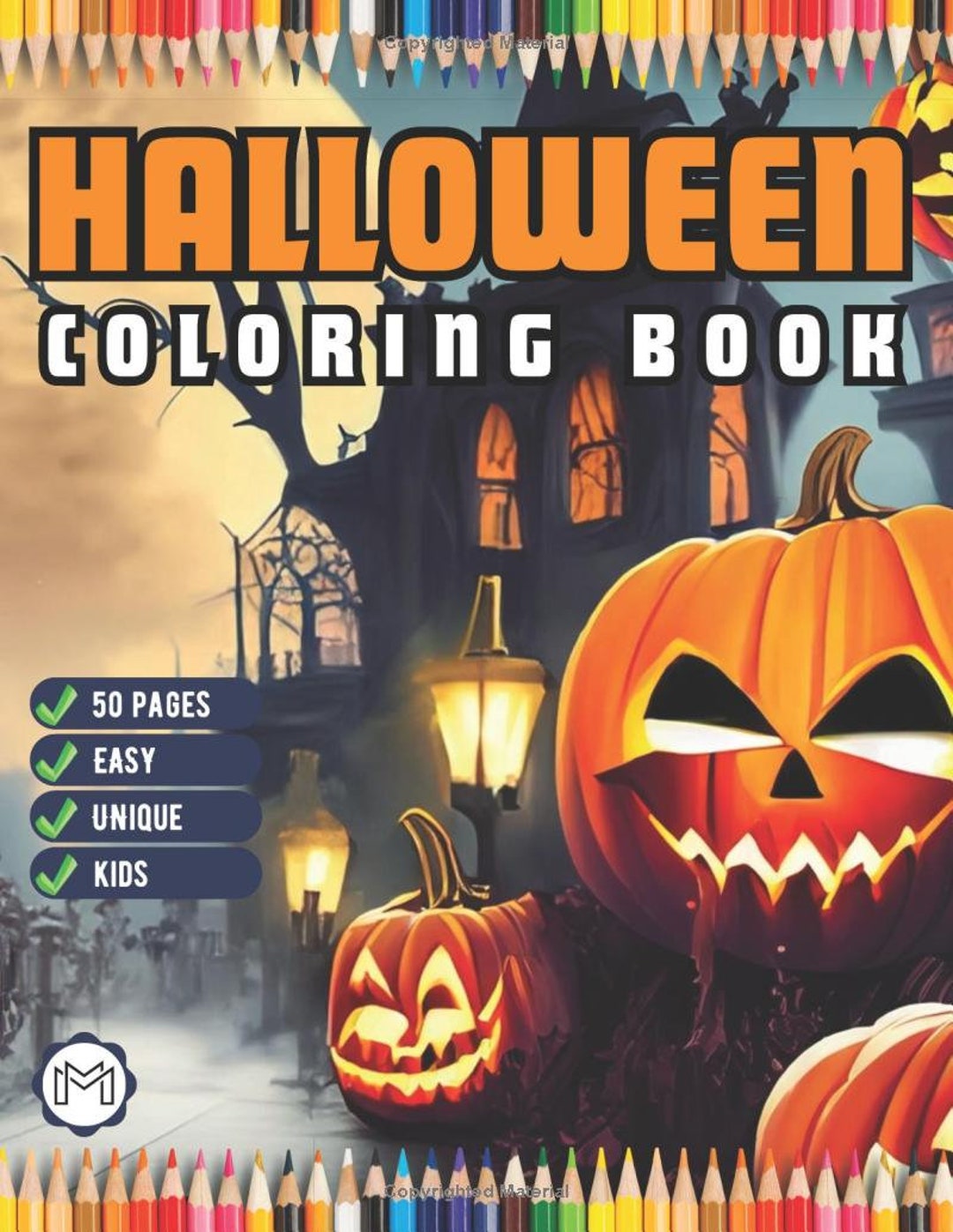 Halloween Coloring Books For Kids Ages 8 12 50 Pages Halloween Coloring 