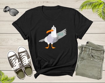 Ocean Seagull Bird Lover Gift Shirt For Men Women Kids Boys Girls Funny Seagull Graphic Print Tshirt Cool Seagull Birthday Present T-shirt