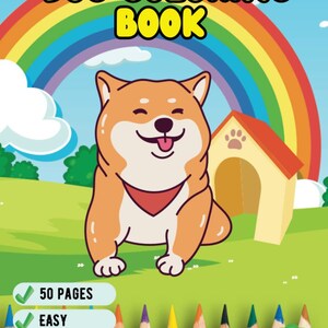 Dog Puppy Coloring Book Coloring Pages For Kids Adults Girls Boys Teens Dogs Puppy Animal Coloring Pages Kids Easy Simple Activity Coloring