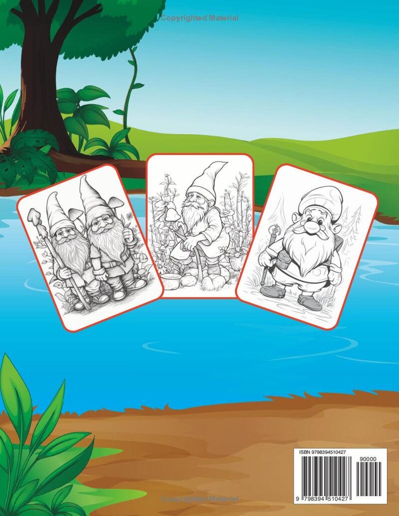 50 Pages Gnome Coloring Books for Adults Relaxation Fairy Gnome