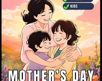 50 Pages Happy Mother's Day Coloring Book Gift for Kids Boys Girls Young Teens Youth Mom and Kids Coloring Pages Bold and Easy Mothers Day