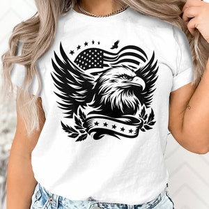 Flying Bald American Eagle Bird 4th of July Patriotic Gift T-Shirt Bald Eagle Bird Wildlife Birthday Holiday Presents Men Women Kids Tshirt
