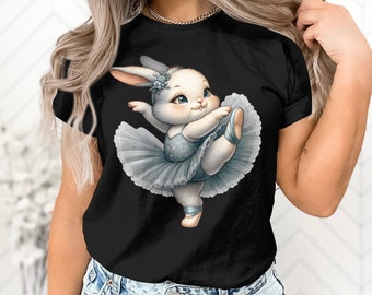 Dancing Bunny Rabbit Ballerina Ballet Dancer Dance Life Gift T-Shirt Bunny Ballet Dance Birthday Holiday Present Men Women Kids Tshirt