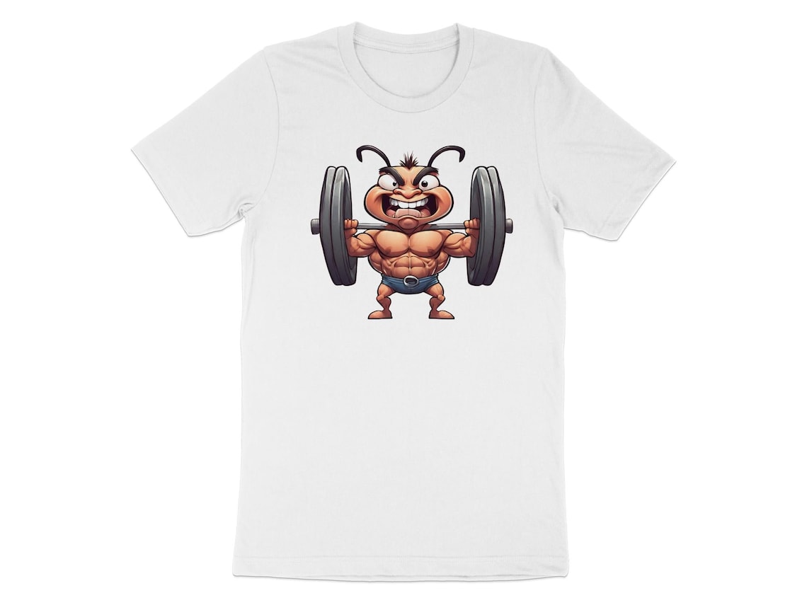 Funny Ant Weightlifter GYM Workout Entomologist Insect Gift T-shirt Ant ...