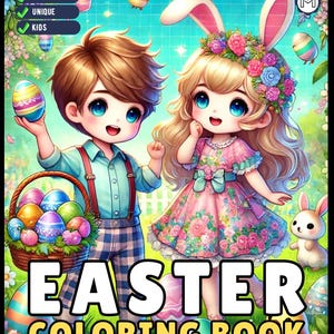 50 Pages Easter Coloring Book Gift for Kids Boys Girls Teens Youth Easter Eggs and Bunny Coloring Book Bold and Easy Easter Coloring Sheets