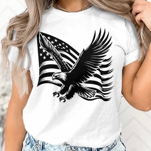 Flying Bald American Eagle Bird 4th of July Patriotic Gift T-Shirt Bald Eagle Bird Wildlife Birthday Holiday Presents Men Women Kids Tshirt