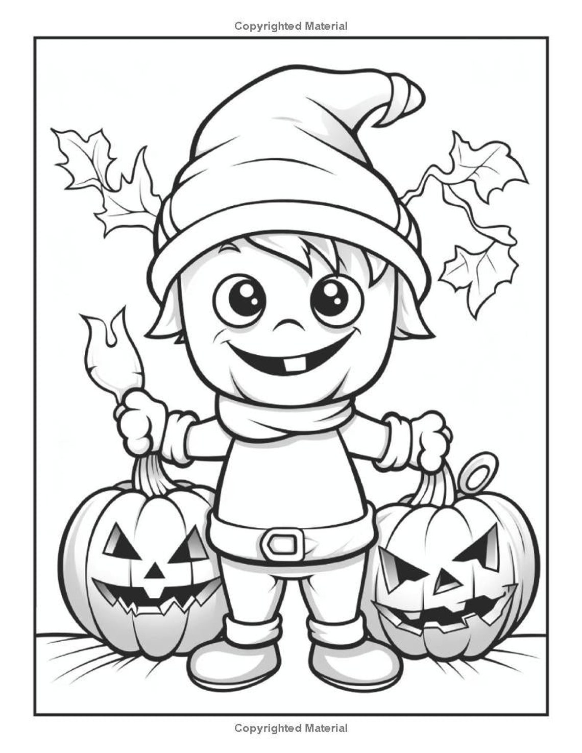 50 Pages Halloween Coloring Book for Kids Halloween Coloring Books for ...