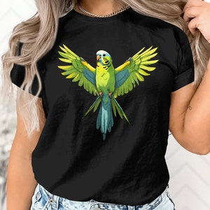 Parakeet Budgie Mom Dad Bird Lover Budgerigar Owner Gift T-Shirt Cute Parakeet Budgie Bird Birthday Holiday Present Men Women Kids Tshirt