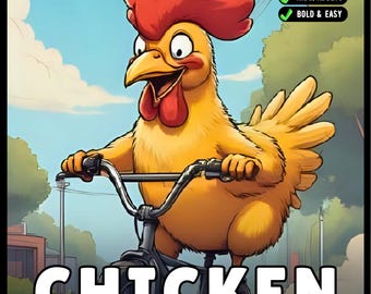 Cute Funny Chicken Coloring Book Gift for Adults Kids Boys Girls Teens Bold and Easy Chicken Bird Coloring Sheets for Children Relaxation
