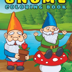 50 Pages Gnome Coloring Books For Adults Relaxation Fairy Gnome Coloring Book Cute Garden Gnome Spring Gnome Gift Ideas Gnome Gifts Book