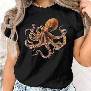 Ocean Octopus Fish Sea Creature Animal Graphic Design Gift T-Shirt Giant Pacific Octopus Birthday Holiday Presents Tshirt
