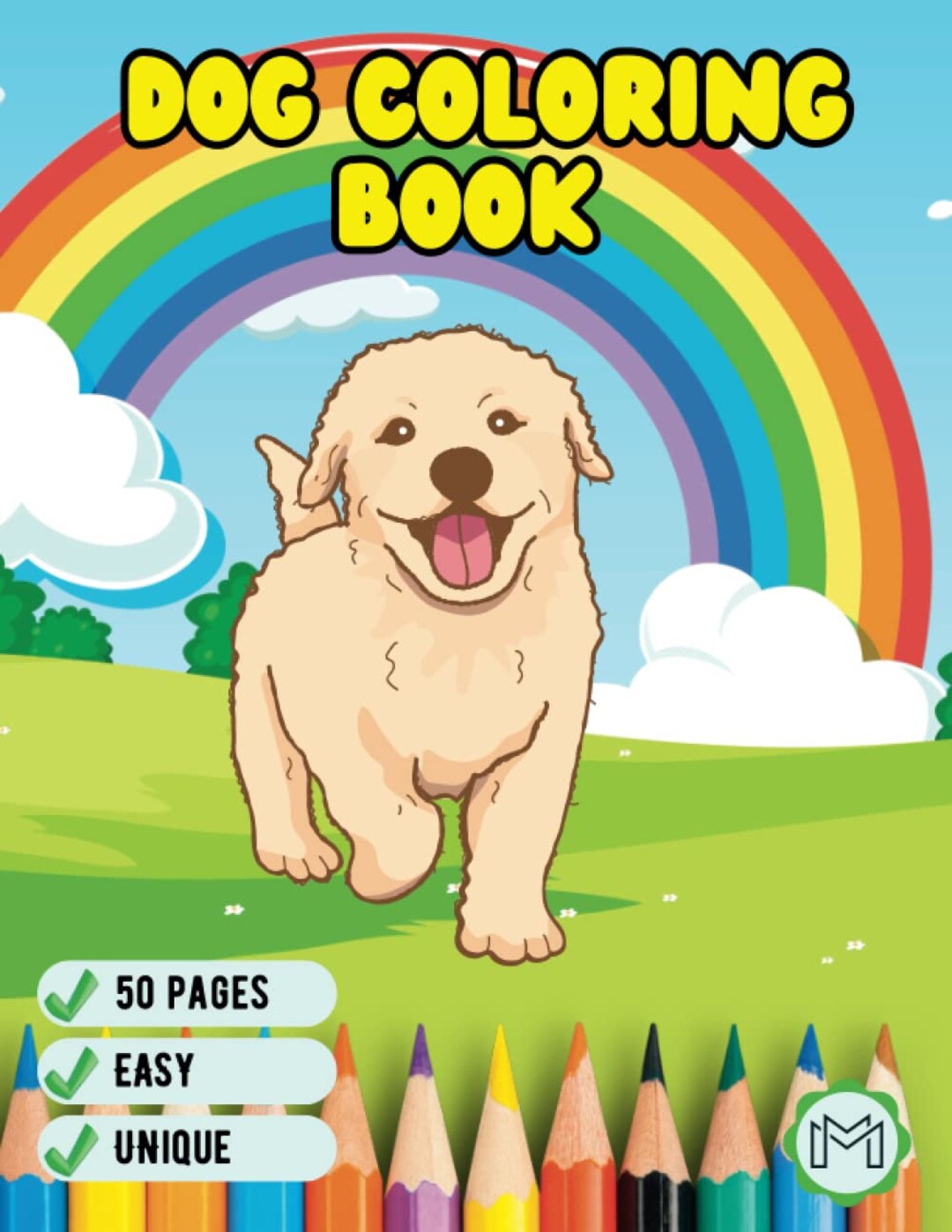 Dog Puppy Coloring Book Coloring Pages for Kids Adults Girls Boys Teens ...