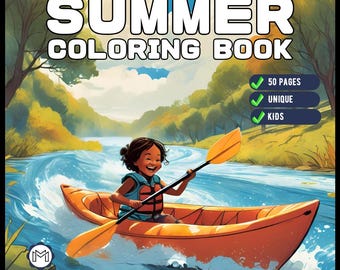 Cool Summer Coloring Book Gift for Kids Boys Girls Teens Youth 50 Pages Bold and Easy Summer Coloring Sheets Cute Fun Summer Lover Coloring