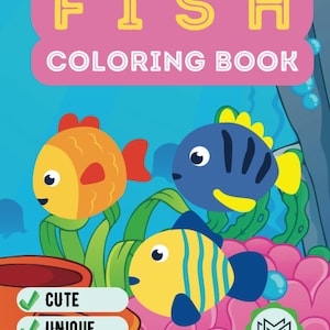 Fish Coloring Book For Kids And Adults Deep Sea Fish Unique Ocean Fresh Water Fish Amazing Sea Creature Fish Coloring Pages Under Sea Gift