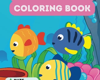 Fish Coloring Book For Kids And Adults Deep Sea Fish Unique Ocean Fresh Water Fish Amazing Sea Creature Fish Coloring Pages Under Sea Gift