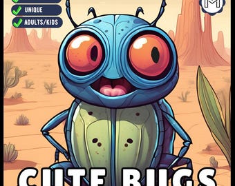 50 Pages Funny Cute Bugs and Insects Coloring Book for Adults Men Women Kids Boys Girls Toddlers Teens Nature Animal Fun Bugs Coloring Sheet