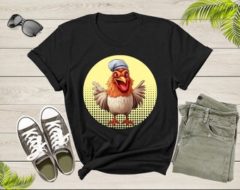 Funny Chicken Chef Gift For Chicken Lovers Cute Rooster T-shirt Farm Life Farmer Chicken Shirt For Men Women Kids Boys Girls Youth Tshirt