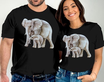 Elephant Lover T-Shirt, Elephant T-Shirt, Elephant Lover Gift, Animal Lover Gift, Animal Print Shirt, Animal Print Tee, Unisex Shirt