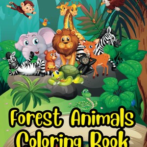 Forest Animals Coloring Book for Kids Adults Coloring Book Gift Coloring Pages Kids Colouring Book for Kids Coloring Pages Gift for Adults