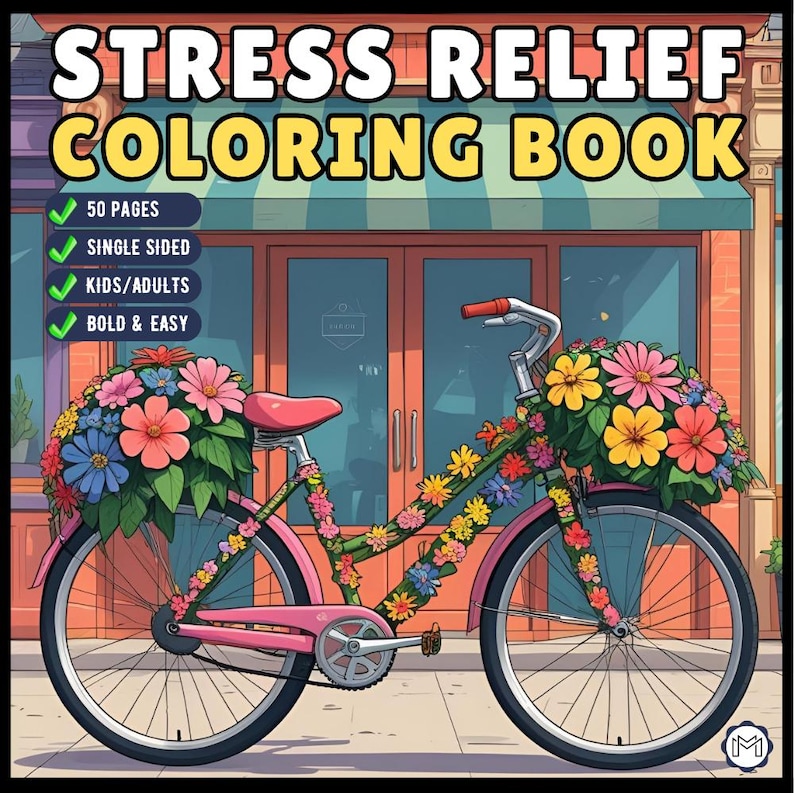 Stress Relief Relaxation Coloring Book Gift for Adults Kids Men Women ...
