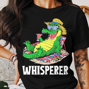 Funny Alligator Whisperer Crocodile Gator Gift Men Women Kid T-Shirt Summer Alligator Birthday Holiday Present Boy Girl Tshirt