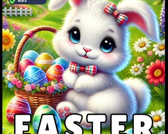 50 Pages Easter Coloring Book Gift for Kids Boys Girls Teens Youth Bold and Easy Easter Coloring Sheets for Children Stress Relief Coloring