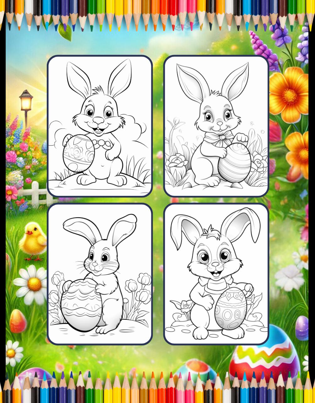 50 Pages Easter Coloring Book Gift for Kids Boys Girls Teens Youth ...