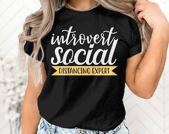 Funny Introvert Antisocial Sarcastic Quote Gift Men Women T-Shirt Funny Cool Introvert Birthday Holiday Presents Tshirt