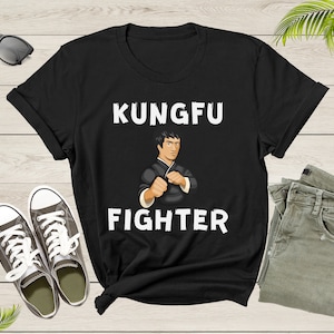Cool Kungfu Fighter Martial Arts Karate Kungfu Combat Sport T-shirt Kungfu Karate Shirt Kung Fu Shirt Gift For Him Her Martial Arts Shirt