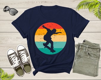 Vintage Retro Skateboarding Skateboarder For Men Boys Gift T-Shirt Skateboarder Skating Lover Gift for T Shirt for Women Girls Teens