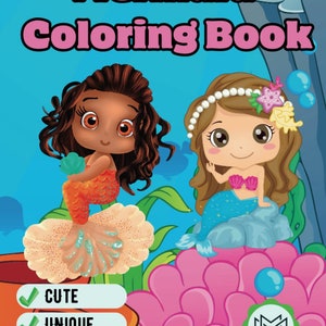 Mermaid Coloring Book for Kids Ages 4-8 Coloring Books Ages 6-8 Mermaid Books for Girls Mermaid Activity Gift Book for Kids Coloring Book