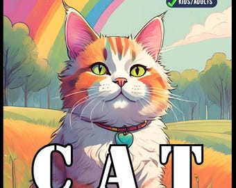 50 Pages Cute Cozy Cat Kitten Kitty Coloring Book Gift for Cat Lover Pet Owner Men Women Adults Kids Boys Girls Bold Easy Coloring Book