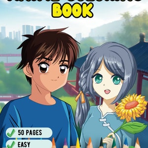 Anime Coloring Pages Gift For Anime Lover Coloring Pages For Kids Girls Boys Adults Anime Lovers Manga Coloring Birthday Gift Coloring Book