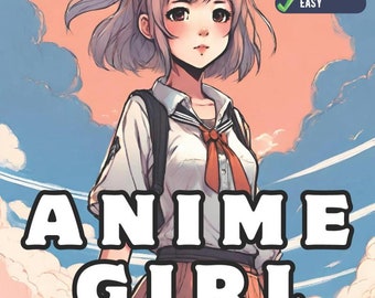 Anime Girl Coloring Book for Adults Kids Girls Boys Gift Anime Girl Coloring Pages for Teenage Girls Cute Japanese Anime Coloring Book