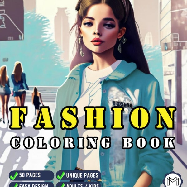 Adult Coloring Book For Women Ladies Fashion Model Aesthetic Coloring Book Girl Adult Coloring Workbook Cute Easy Aesthetic Activity Book