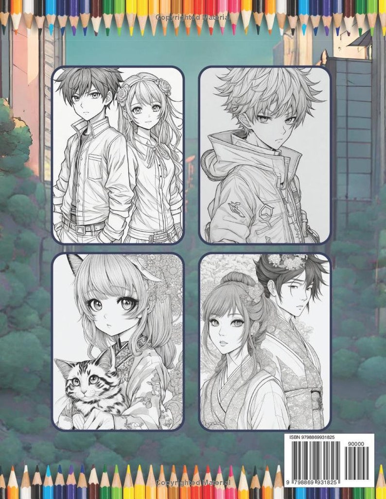 Cute Japanese Anime Coloring Book for Adults Kids Boys Girls 50 Pages Easy Anime Manga Coloring Pages for Kids Coloring Books for Teens image 4