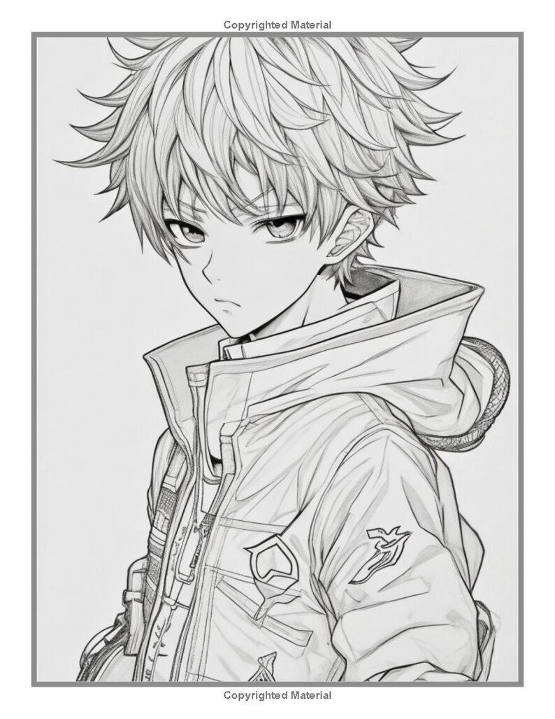 Cute Japanese Anime Coloring Book for Adults Kids Boys Girls 50 Pages Easy Anime Manga Coloring Pages for Kids Coloring Books for Teens image 3