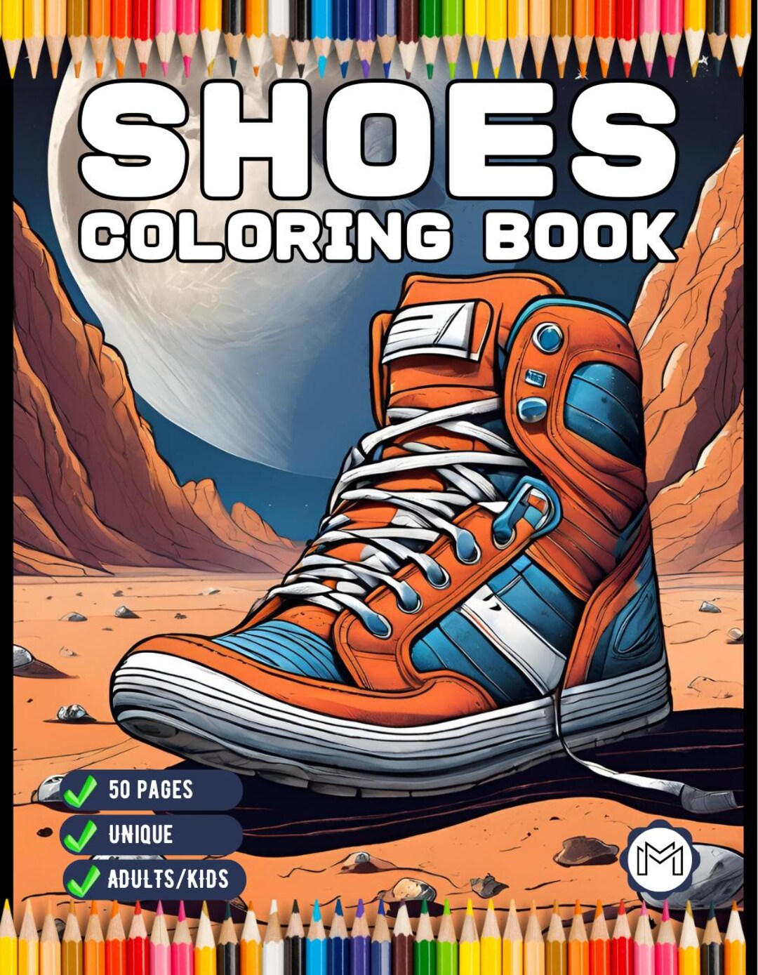 Fashion Shoes Coloring Book Gift for Adults Kids Men Women Boys Girls ...